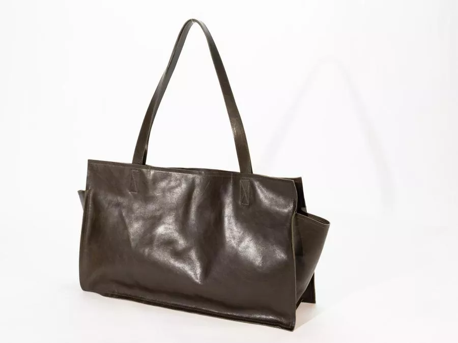 Factory-Direct Vintage Larruzko Tote Poltsa: Flip-Top diseinua denboraldi guztietako aldakortasunarekin eta kalitate kontrol zorrotzarekin